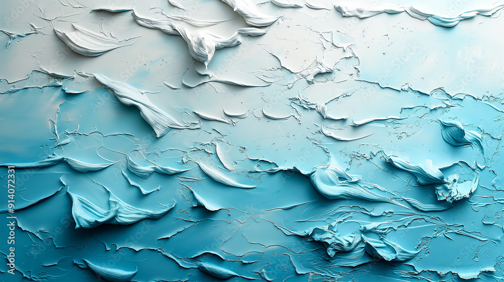 A textured bas relief background made of gypsum, featuring a blue and white color scheme with a layered, wave-like design. A textured bas relief background made of gypsum, featuring a blue and white color scheme with a layered, wave-like design.