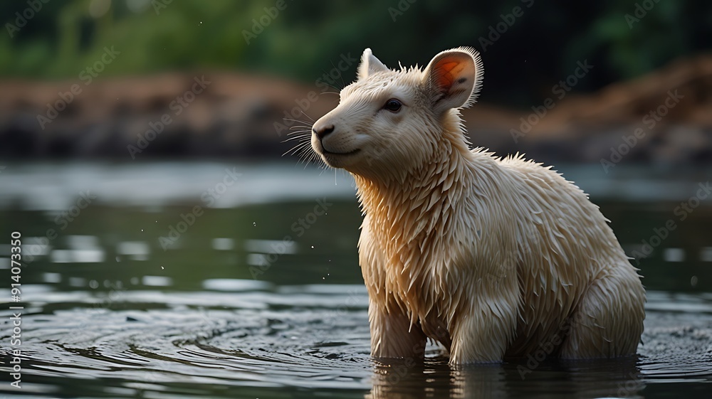 Fototapeta premium Animals taking shower