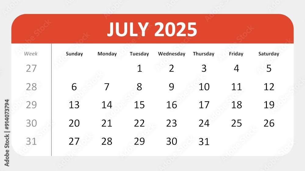 July 28, 2025: Animated 2025 planner showcasing July calendar, highlighting July 28th with space for tasks, notes, and to-do lists. July 28, 2025: Animated 2025 planner showcasing July calendar, highlighting July 28th with space for tasks, notes, and to-do lists.