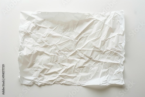 White baking paper isolated on white background viewed from above