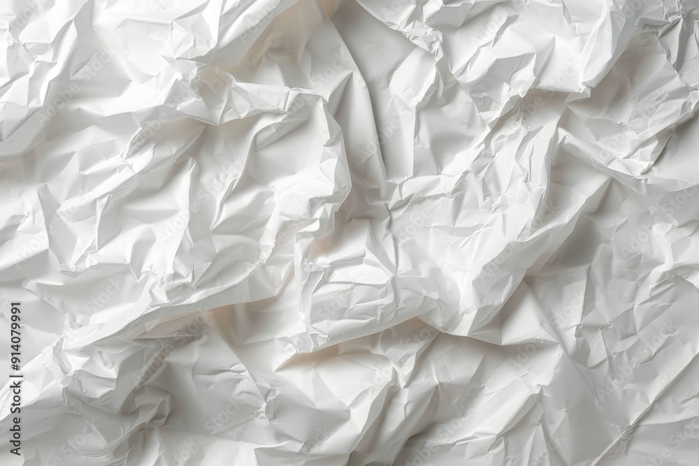 Wrinkled baking paper on a white surface Wrinkled baking paper on a white surface