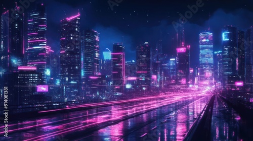 Futuristic Cityscape Cyberpunk Wallpaper