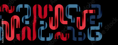 Lines, abstract letter style design background. Geometric vector Illustration For Wallpaper, Banner, Background, Card, Book Illustration, landing page