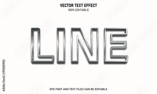 Line 3d editable text effect