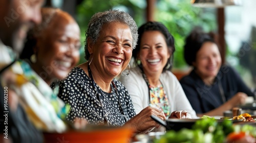 Wallpaper Mural A group of middle-aged friends participating in a cooking class, laughing and learning together, illustrating the joy of adult learning and the social benefits of community education, highlighting Torontodigital.ca