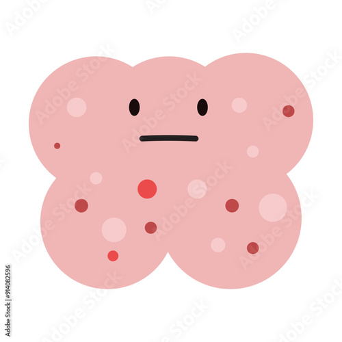 cancer cell cartoon character