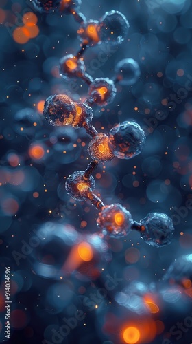 Visualizing the van der Waals structure of tripeptide molecule in a 3D model. Concept 3D Modeling, Chemistry, Molecular Structure, Tirzepatide, Van der Waals