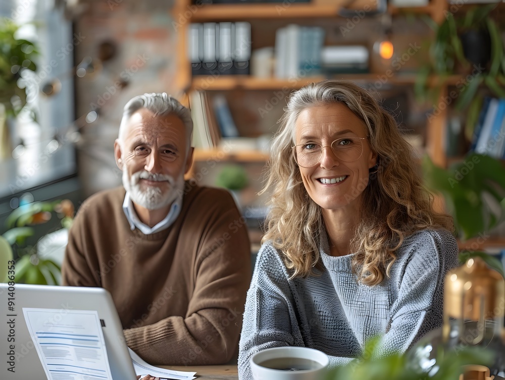 Retired Couple Meeting with Financial Advisor to Review Pension and Social Security Plans Retired Couple Meeting with Financial Advisor to Review Pension and Social Security Plans