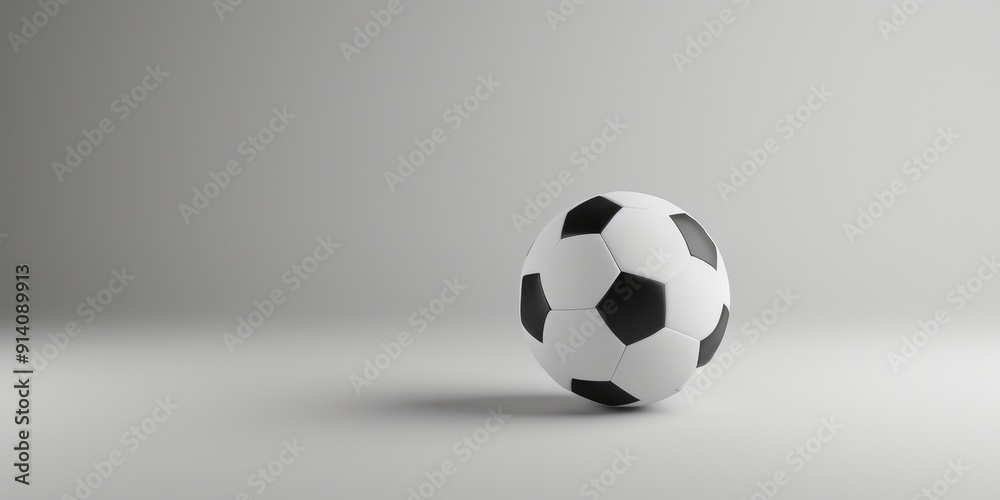 Abstract Soccer Scene on Simple Blank Canvas