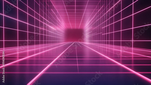 Simple Synthwave Grid: Perfect for YouTube Thumbnails