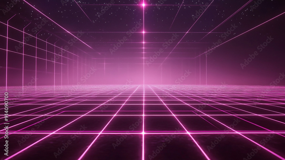Simple Synthwave Grid: Perfect for YouTube Thumbnails Simple Synthwave Grid: Perfect for YouTube Thumbnails