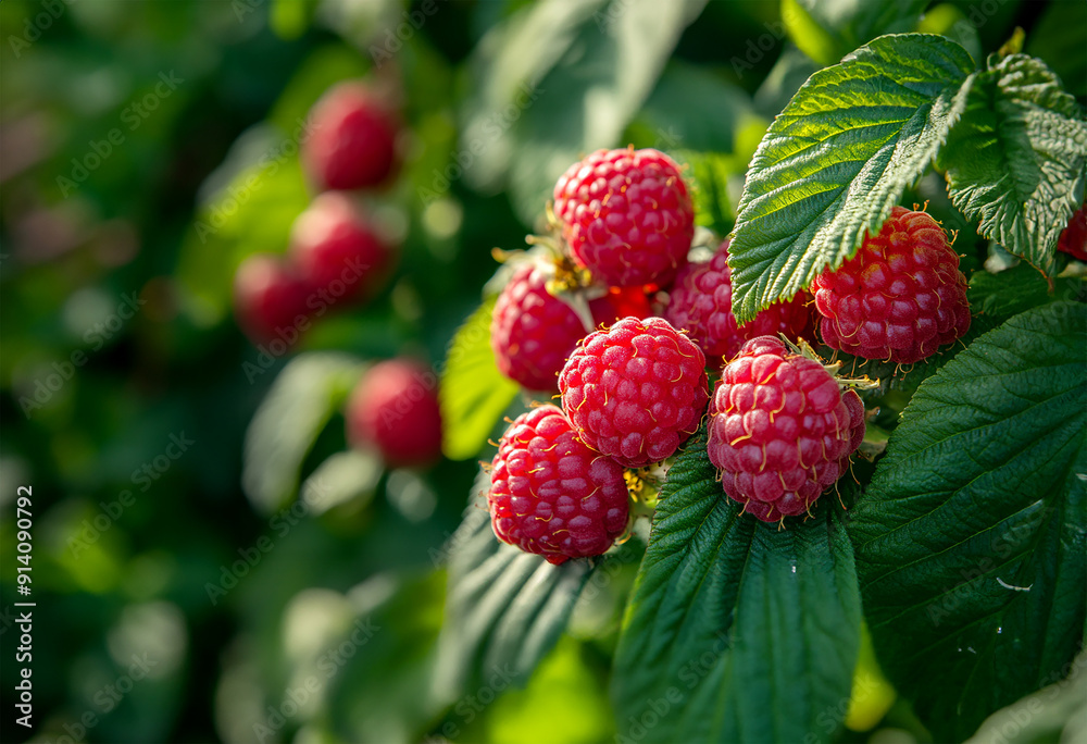 Ripe red raspberries Ripe red raspberries