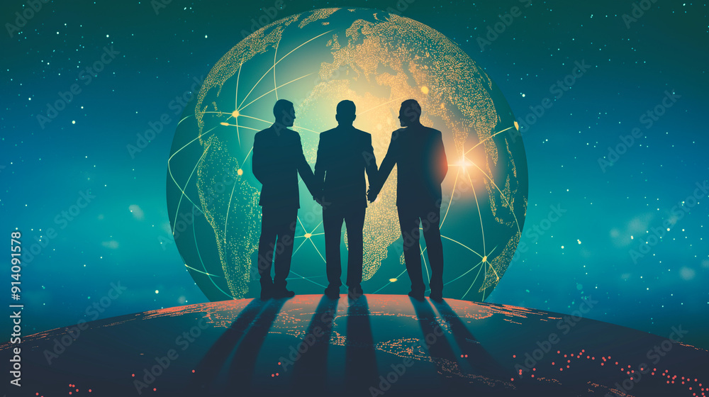 Obraz premium Forging Partnerships for Global Prosperity