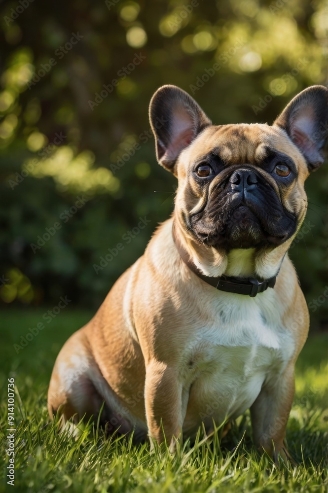A brown and white dog is sitting on the grass A brown and white dog is sitting on the grass