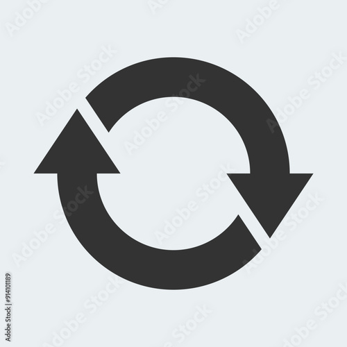 Two round arrows icon design
