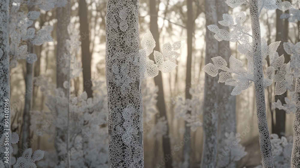 Serene Forest with Unique Leafy Trees - Stunning Nature Photography Serene Forest with Unique Leafy Trees - Stunning Nature Photography
