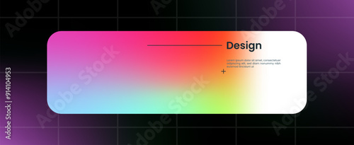 Modern design element in gradient color. Futuristic pop up interface.