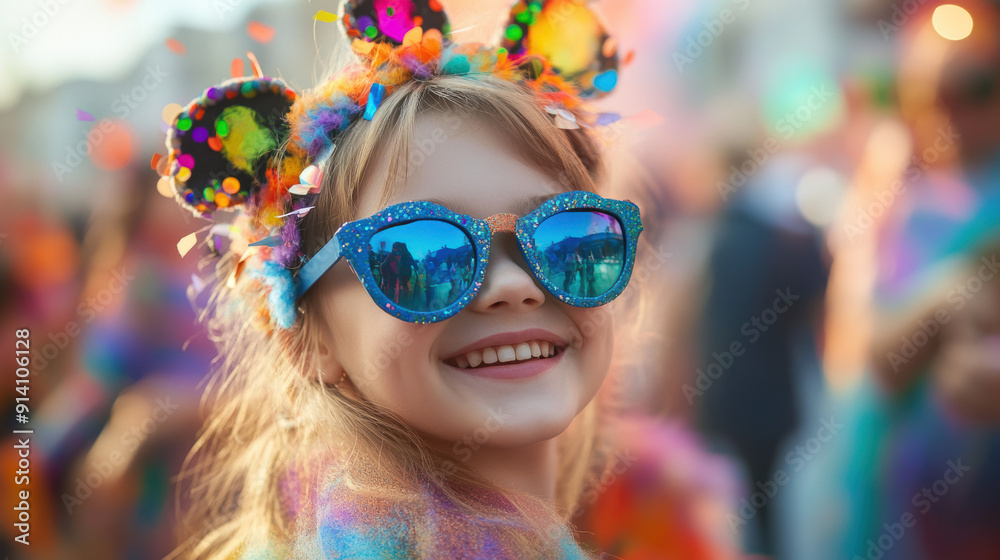 Joyful Child at Festival of Colors. Joyful Child at Festival of Colors.