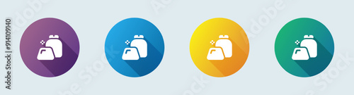 Gold solid icon in flat design style. Wealth signs vector illustration.