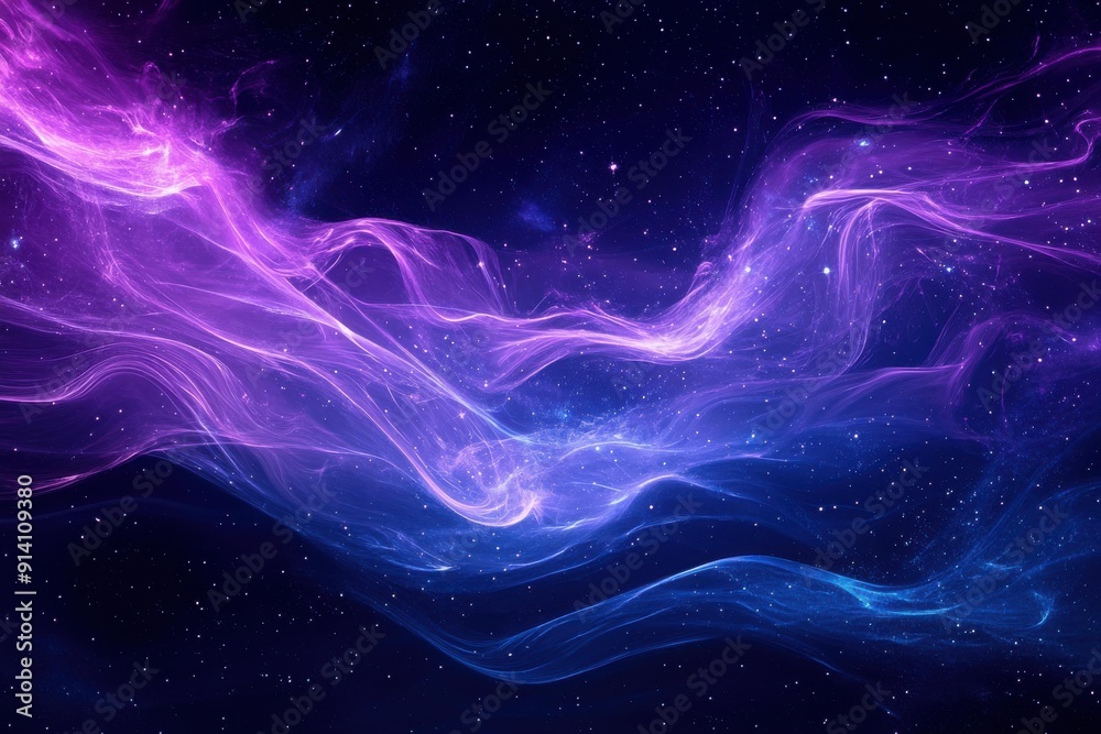 Fototapeta premium Vibrant Purple and Blue Abstract Space Background for Digital Art and Design Projects