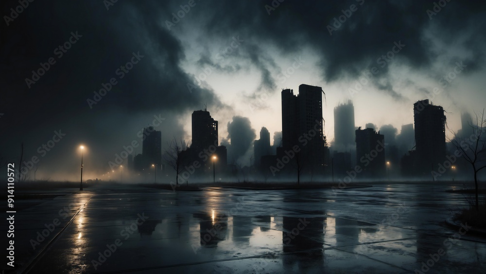 Obraz premium Apocalypse, city ruin