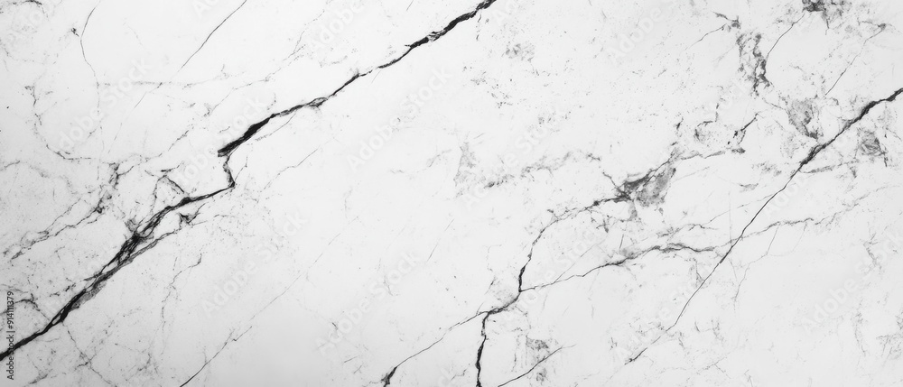 Elegant White Marble Texture Natural Black Veins - Wide Banner for Interior Design & Luxury Branding Elegant White Marble Texture Natural Black Veins - Wide Banner for Interior Design & Luxury Branding