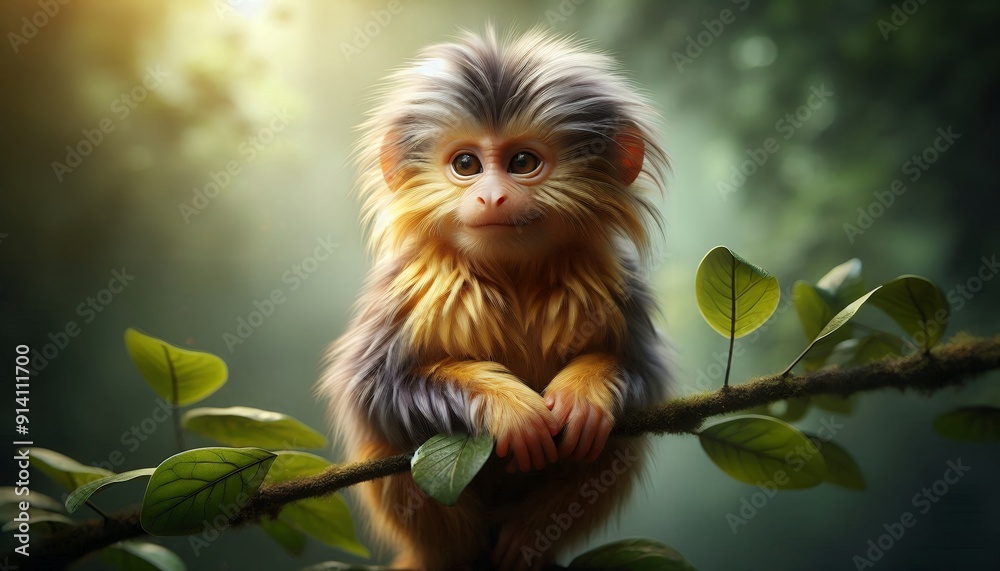 Fototapeta premium Portrait Photo of Child Baboon