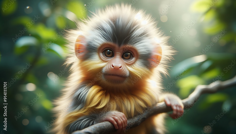 Fototapeta premium Portrait Photo of Child Baboon