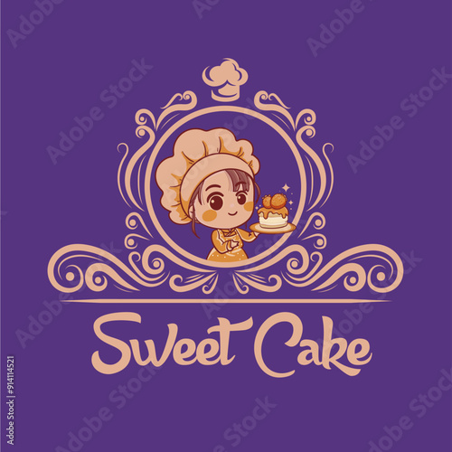 Sweet Cake Logo EPS Vector Design