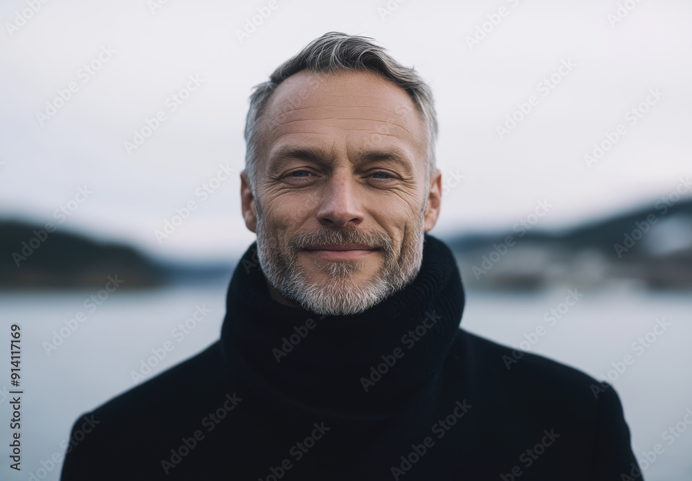 Confident Nordic Man with a Warm Smile.