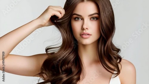 portrait of a woman brown hair