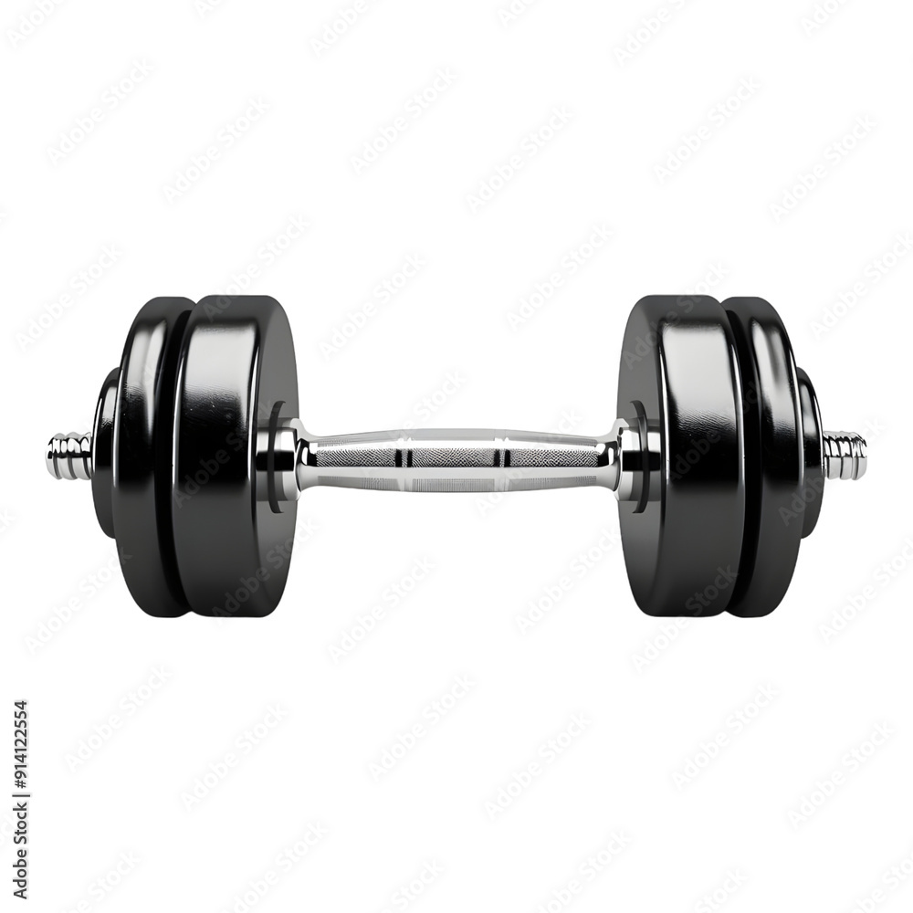 Naklejka premium Dumbbell on transparent background high resolution