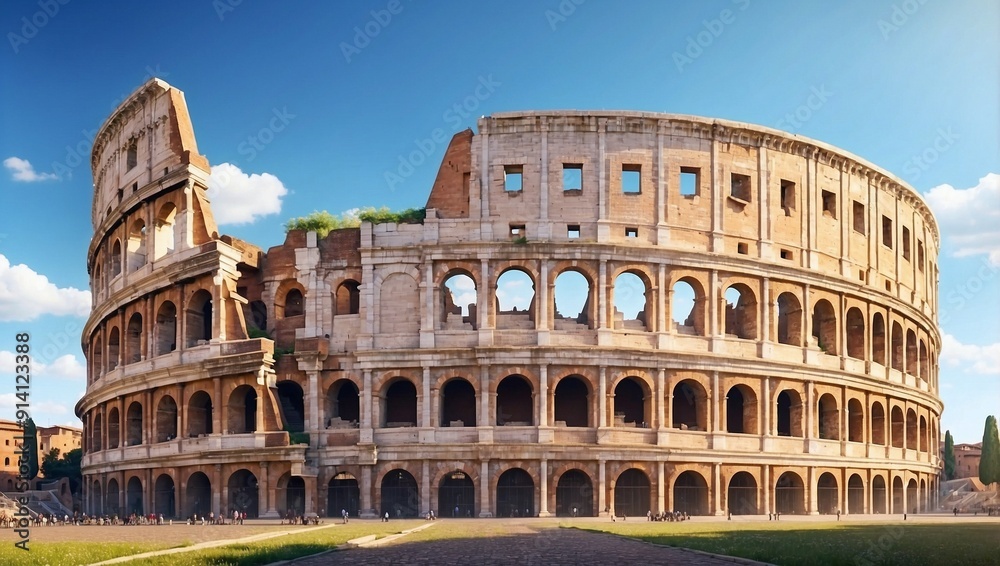 Fototapeta premium Colosseum view at night .