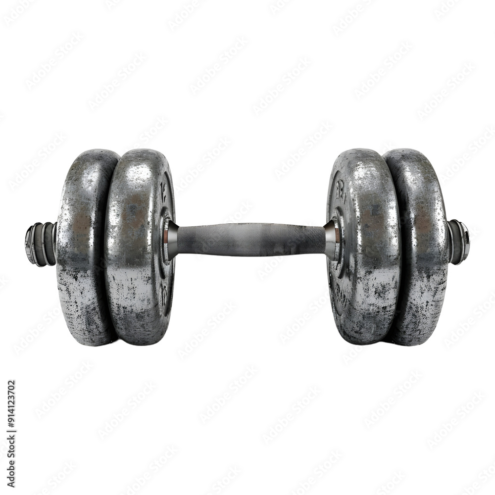 Fototapeta premium Dumbbell on transparent background high resolution