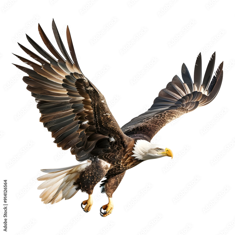 Eagle in flight isolated on transparent background Eagle in flight isolated on transparent background