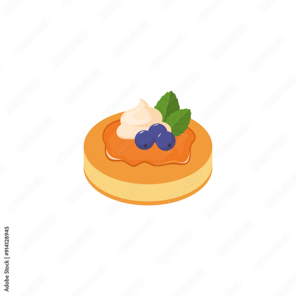 Flat Delicious Pancake Illustrations
