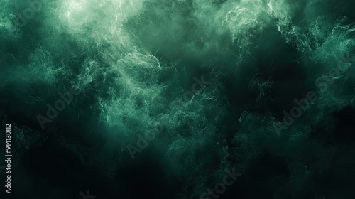 Wallpaper Mural Mysterious 3D dark green background with deep hues and soft highlights, creating an enigmatic and atmospheric effect. Torontodigital.ca