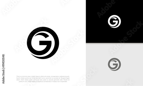 Initials G Logo design. Initial Letter Logo. Innovative high tech logo template.