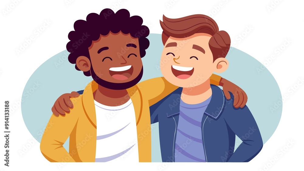 Looking beyond differences, this image captures the power of connection that defines a strong friendship. Looking beyond differences, this image captures the power of connection that defines a strong friendship.