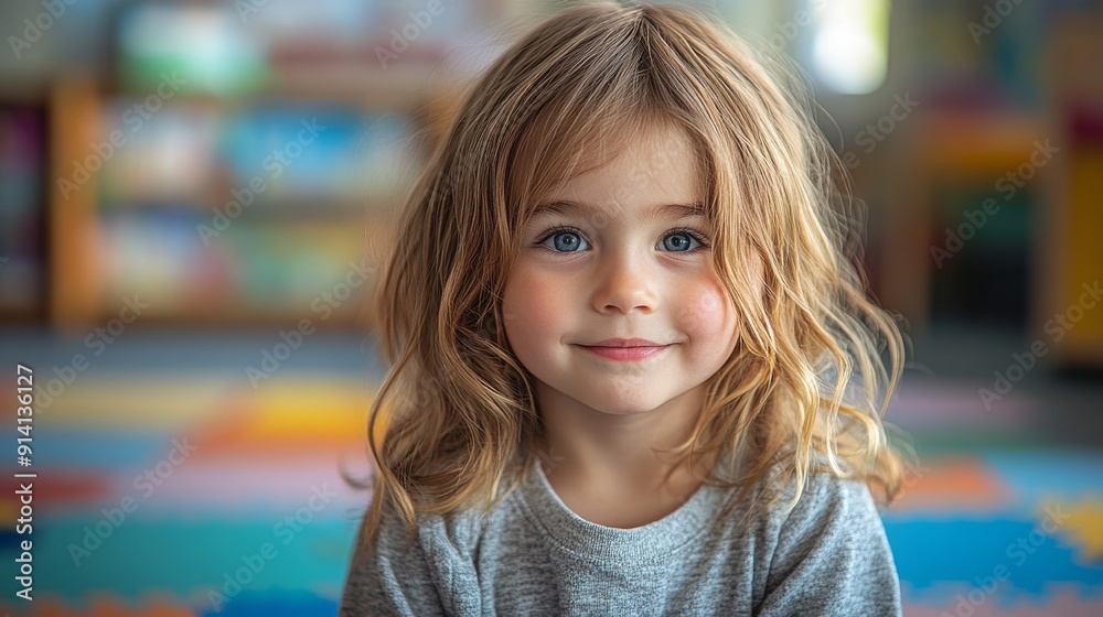 Young Child Engaging in Storytime With Classmates in a Cozy Classroom Setting Young Child Engaging in Storytime With Classmates in a Cozy Classroom Setting