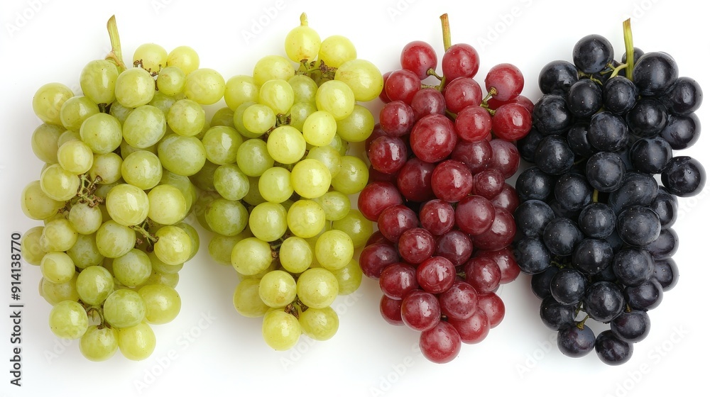 A collection of different colored grapes--green, red, and black A collection of different colored grapes--green, red, and black