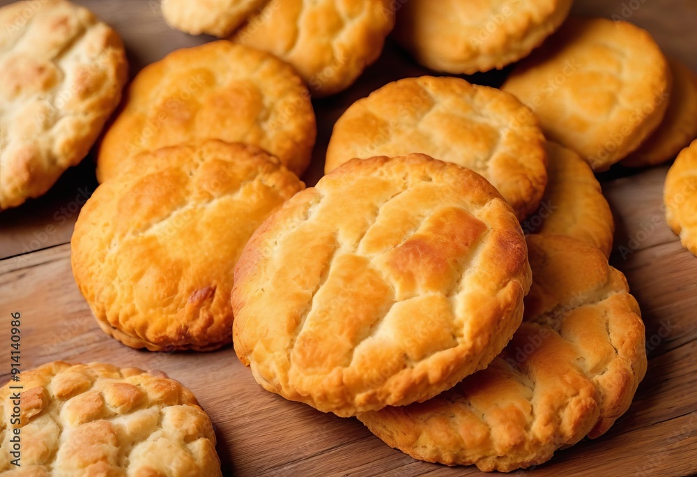 A high quality professional photo of various biscuits A high quality professional photo of various biscuits