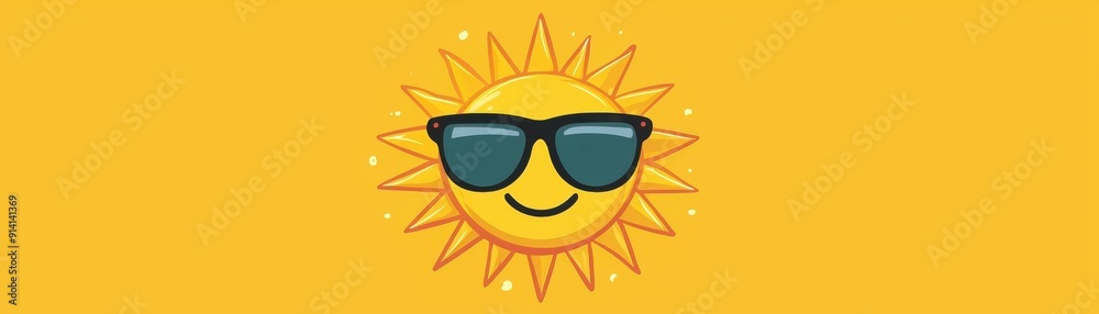 A cheerful sun with sunglasses, representing summer vibes and bright days. Perfect for a fun, sunny day theme. A cheerful sun with sunglasses, representing summer vibes and bright days. Perfect for a fun, sunny day theme.