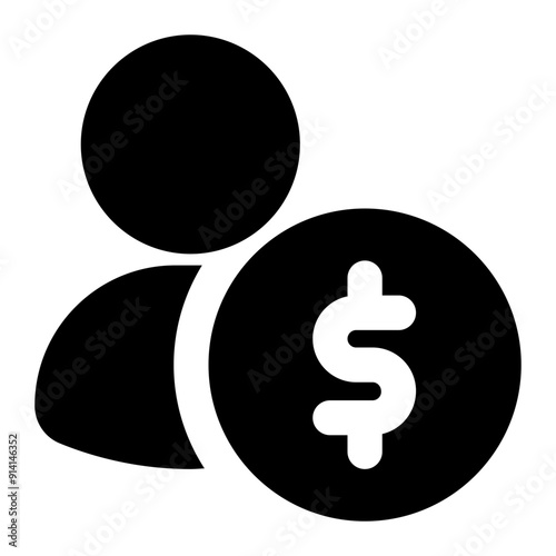 employee cost icon for illustration