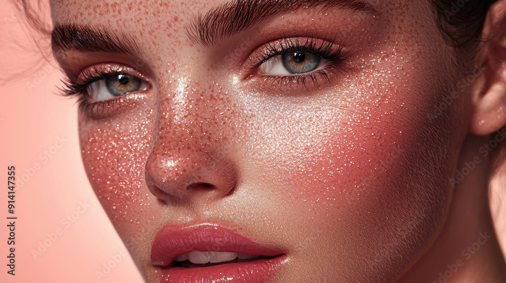 Fototapeta premium Beautiful girl with flawless makeup.