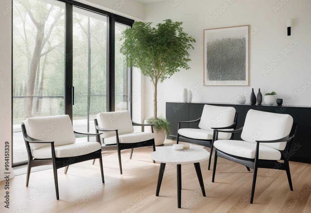 a high-quality image of two black chairs a high-quality image of two black chairs