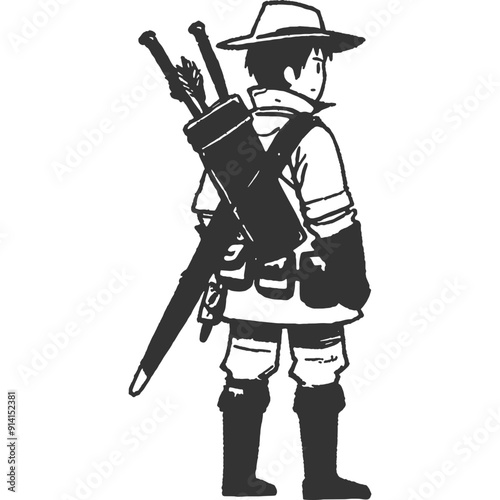 Outcast Vintage Illustration Vector