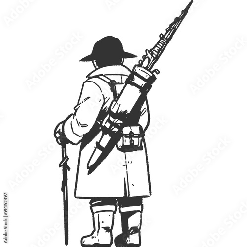 Outcast Vintage Illustration Vector