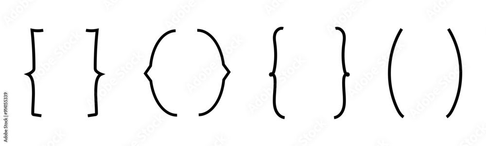 Brackets quote box frame sketch, brace border text parenthesis. Font punctuation, doodle decoration. Brackets quote box frame sketch, brace border text parenthesis. Font punctuation, doodle decoration.