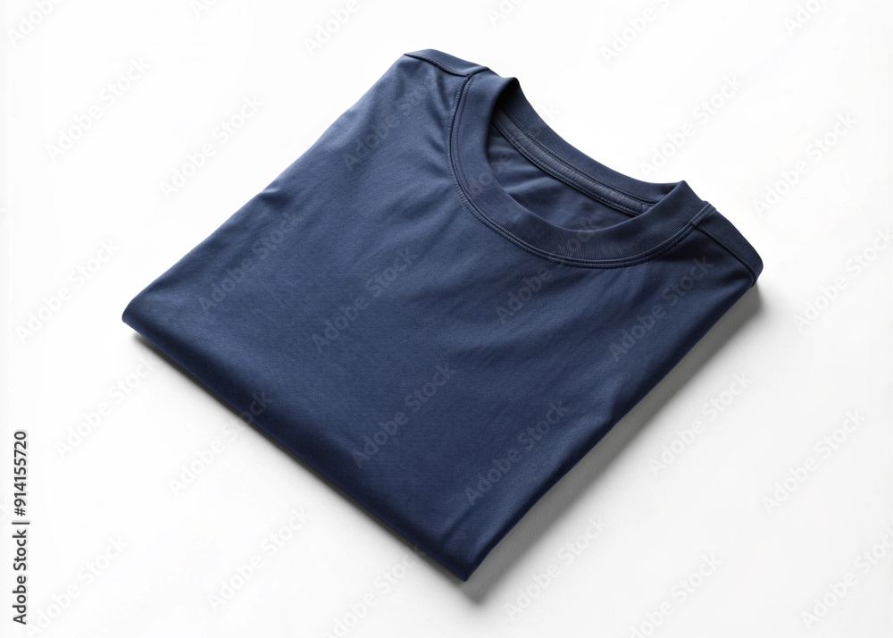 Blank fold tshirt navy Blank Folded TShirt Mockup isolated on a White Background Blank fold tshirt navy Blank Folded TShirt Mockup isolated on a White Background